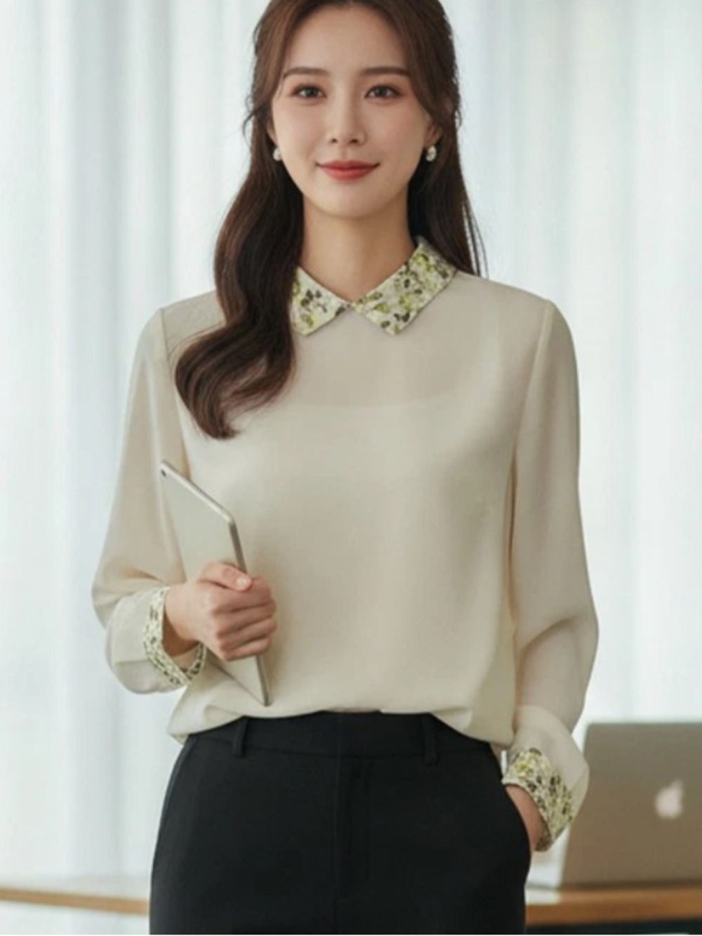 Club Monaco Silk Aline Blouse Size M